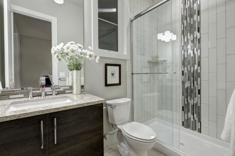 Contemporary Bathroom with Glass Shower